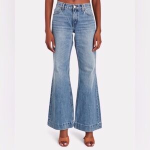 RE/DONE 70’s Low Rise Bell Bottom Jeans 32 NWT Flare Lake Blue Plus